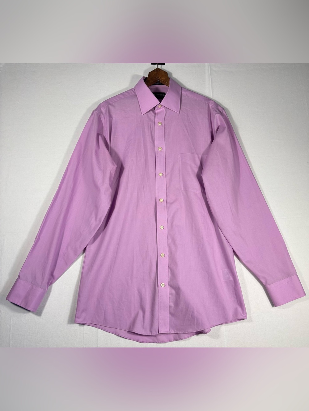Stafford Essentials Men's 15-1/2 Lavender Dress Shirt Button Front